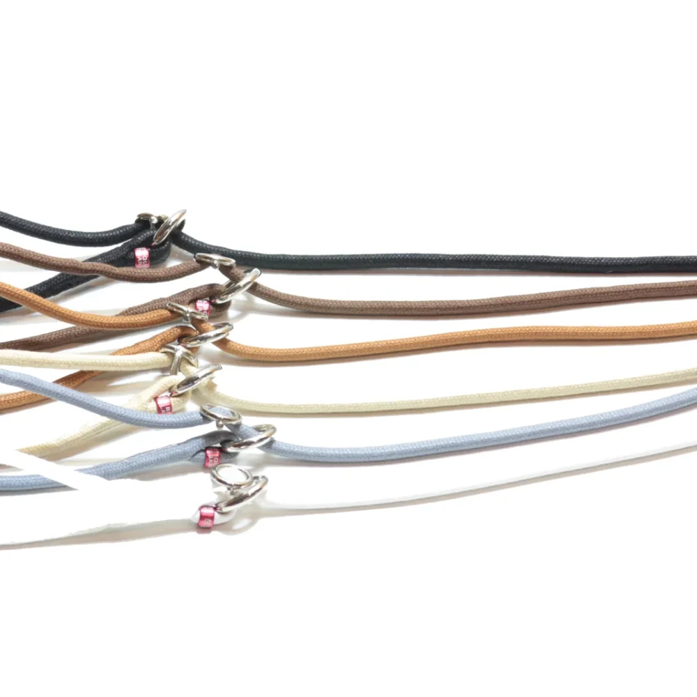 Round waxed cotton leash loop with stop 4.5mm 160cm