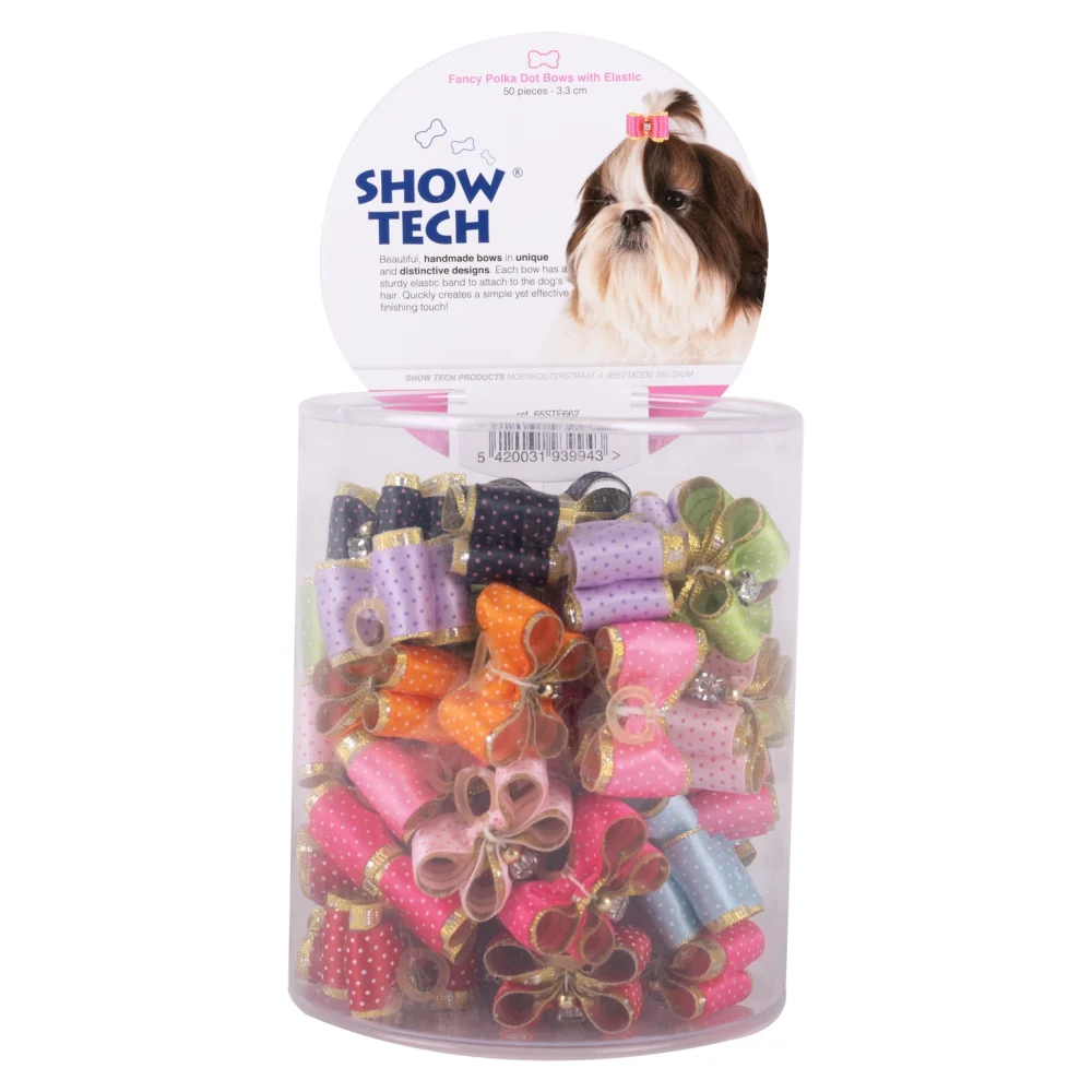 Polka dot metuljčki z elastiko 50 pcs