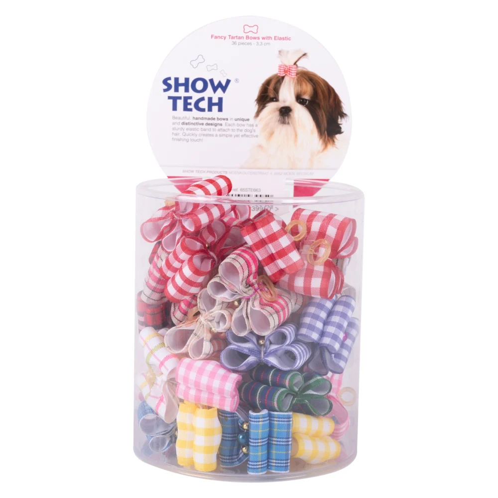 Fancy tartan metuljčki z elastiko 36 pcs